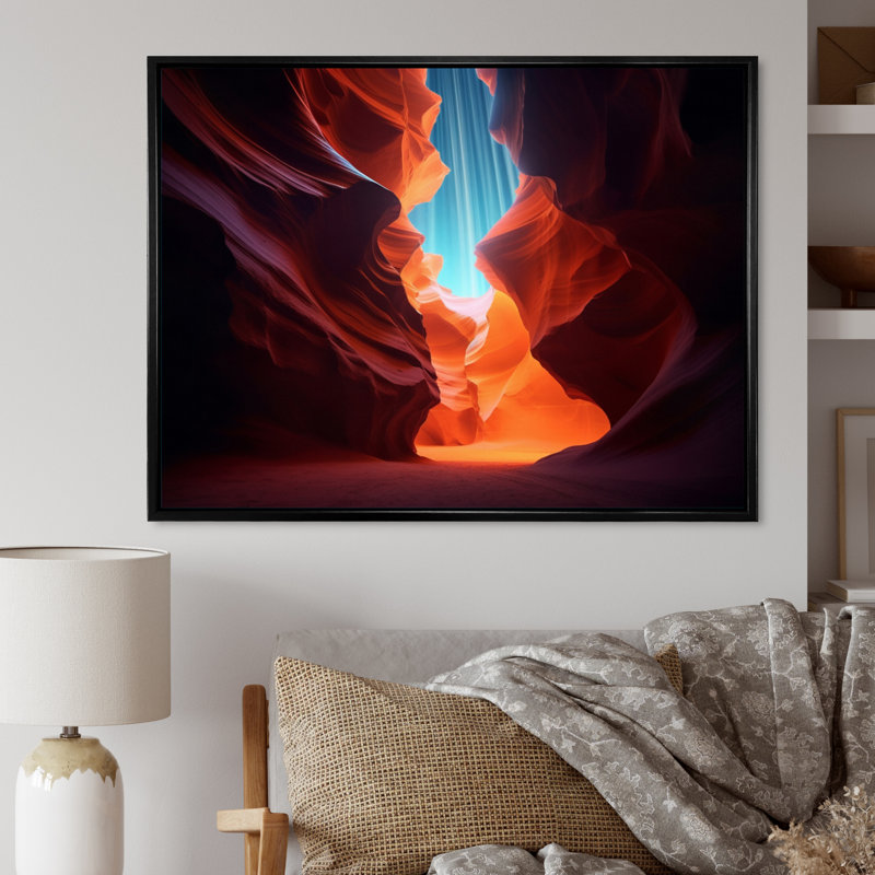 «Upper Antelope Canyon IV», reproduction sur toile, H 30 po x l 40 po x P 1,5 po, Cadre flottant noir