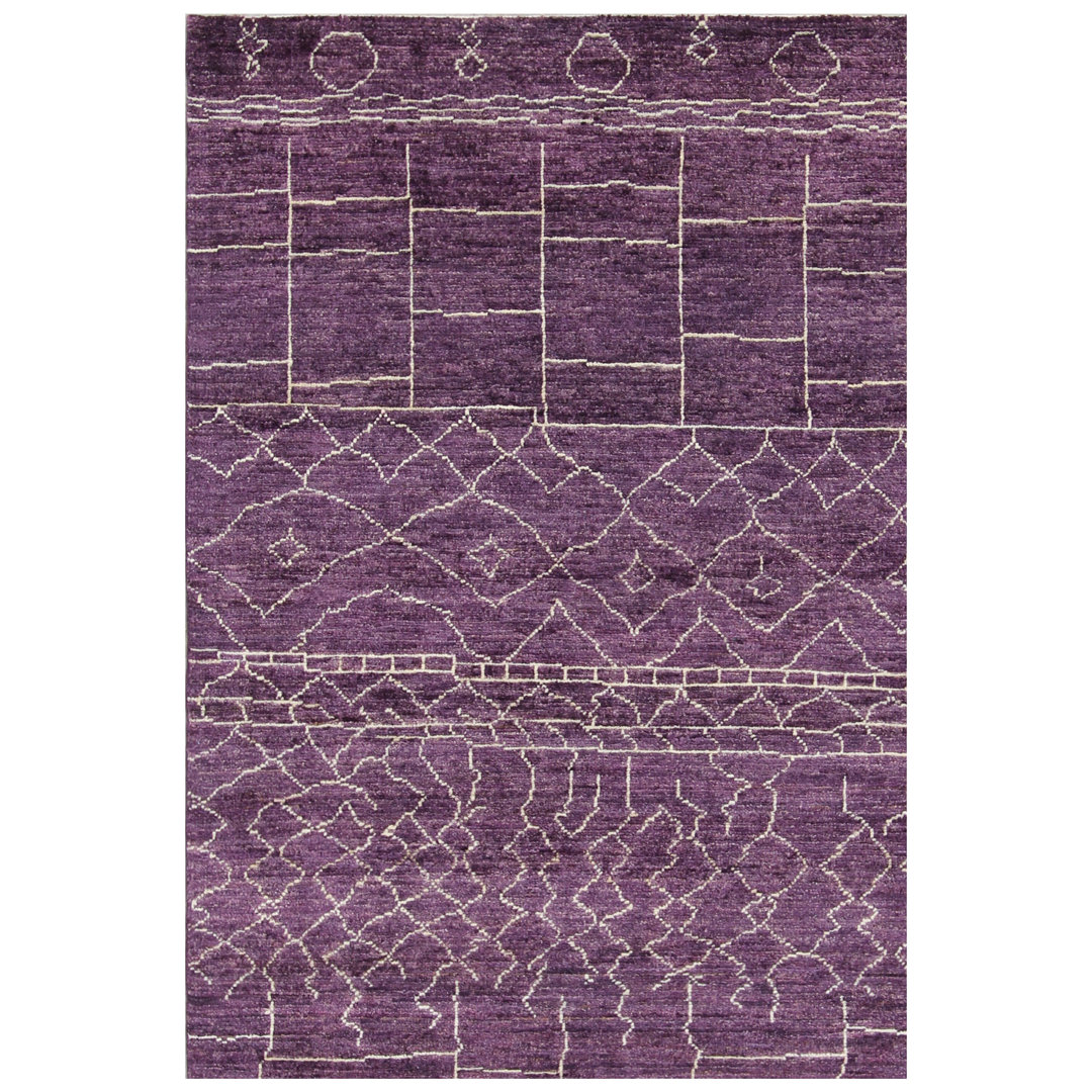 Geometric Hand Knotted 116cm X 173cm Area Rug