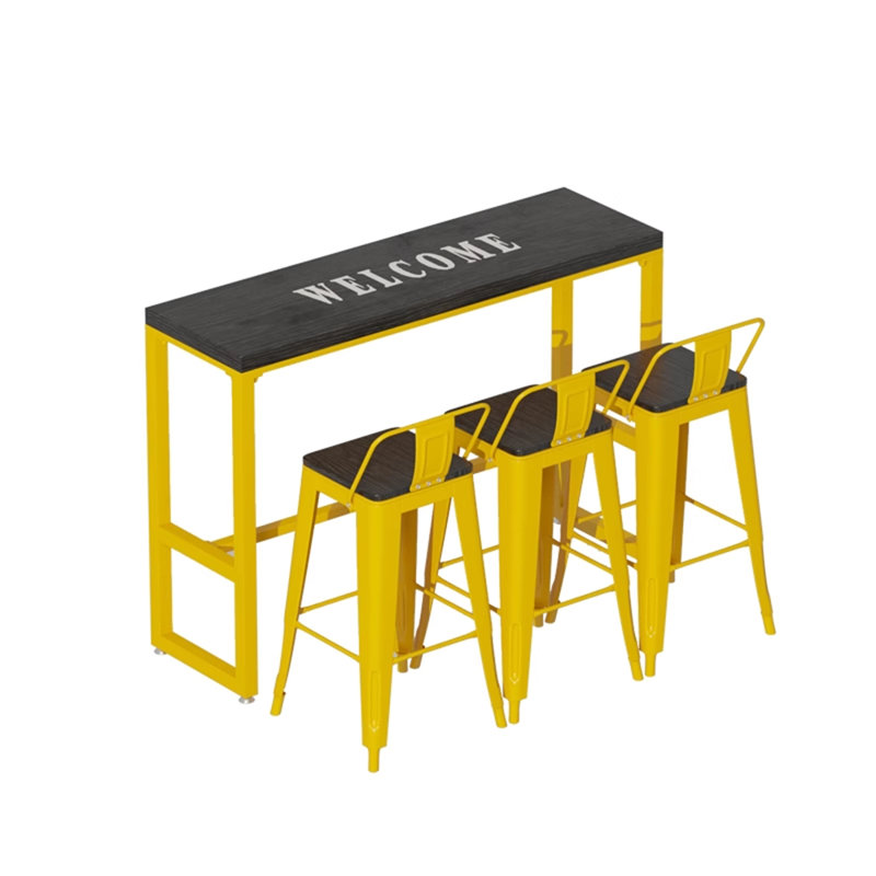 Katence Solid Wood Top Trestle Base Dining Set, 41.4"H x 59.1"L x 15.8"W, 4 Pieces: Table, 3 Chairs