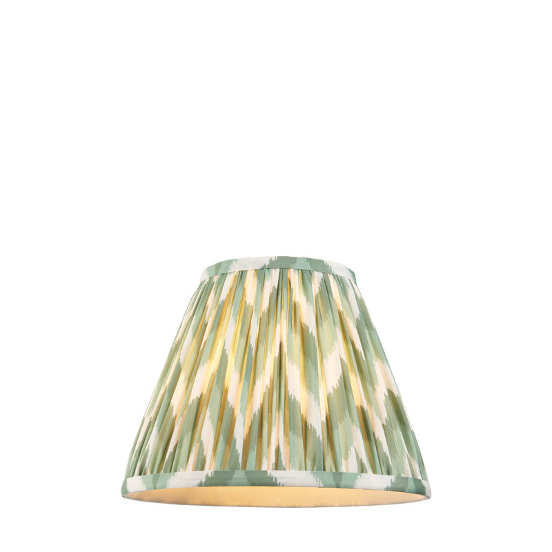 Zigzag Lamp Shade, Green, 18.5cm H x 12.5cm W x 25cm D