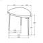 Table triangulaire en bois massif, noir-2030978850