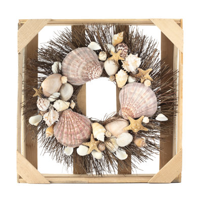 Preserved Mixed Assortment Shell / Capiz 18 " Wreath