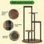Sturdy Corner Flower Shelf,4-Tier Display Stand,Plants Holder