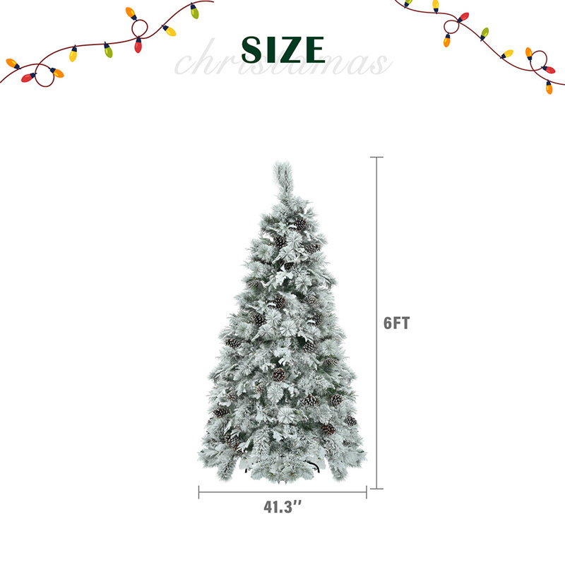 Arbre de Noël artificiel avec 403 branches et lumières DEL multicolores