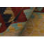 Tapis beige / brun / rouge en laine fabriqué à la main 4 pi 3 po x 6 pi 2 po Madee