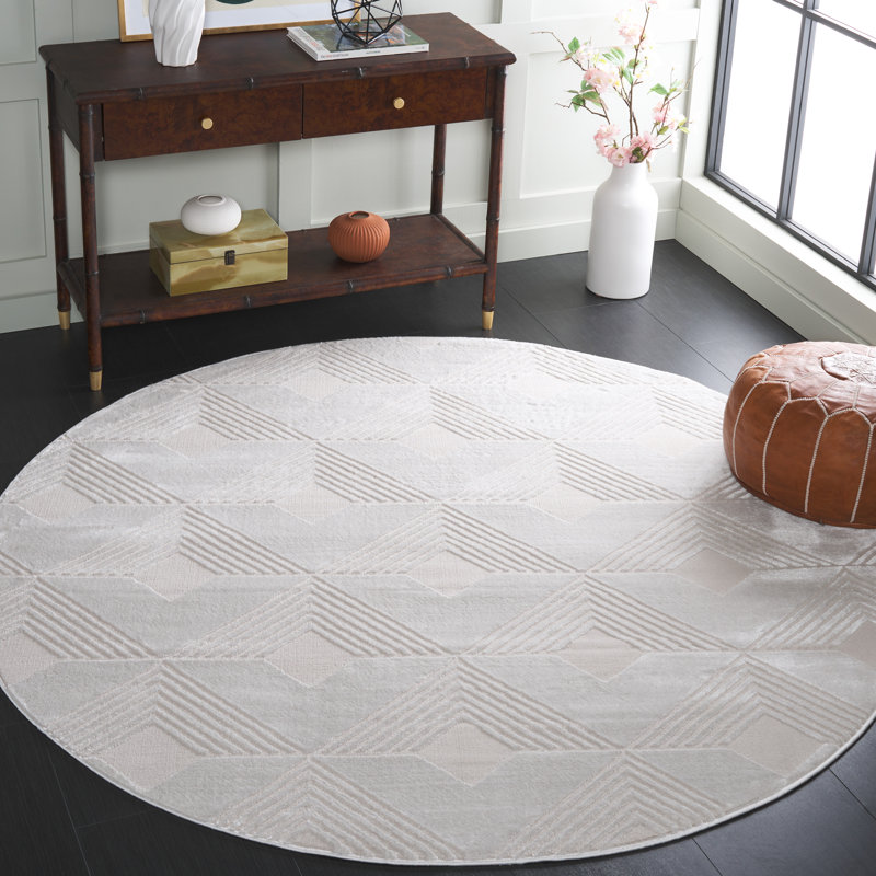 Saylor 100 Performance Geometric Rug, Round 6'3"