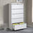 Abheek 5 Drawer Metal Lateral Filing Cabinet White with Lock for Legal/Letter/A4/F4 Size-1385031151