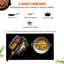 Surface de cuisson à induction, 24 po, 2 brûleurs, surface de cuisson magnétique intégrée de 1800 W, écran tactile DEL, 9 niveaux de chauffage, 120 V