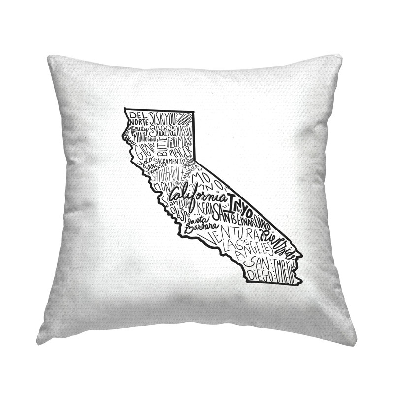Coussin d'extérieur imprimé California California