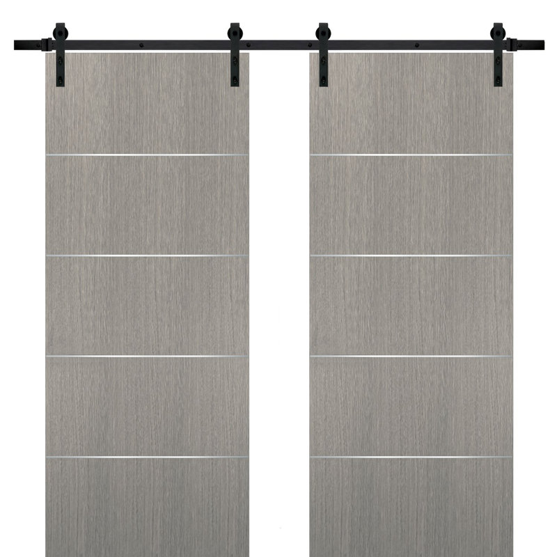 Portes de grange en bois Planum Flush, 56 po x 84 po