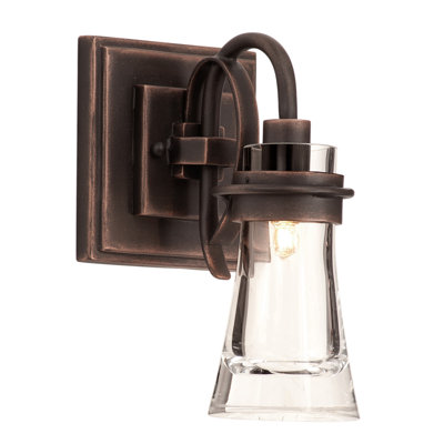 Applique murale en cuivre antique 1 LT Dover Kalco