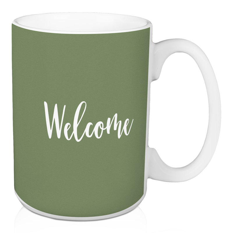 Grande tasse à café welcome Nowakowski, Vert