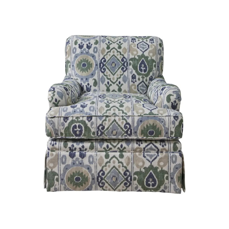 Elizia Ikat Fabric, Green/Blue