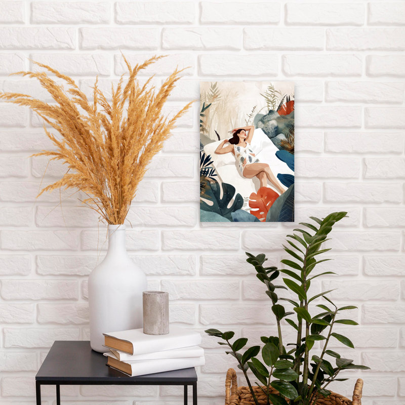 «Peaceful Tropical Nap Dreamy Peaceful Serene Nature Summer», art mural, H 18 po x l 12 po