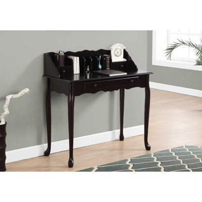 Bureau d'ordinateur en bois - l 36 po pour bureau à domicile avec tiroirs de rangement et pieds ergonomiques de style grand lit