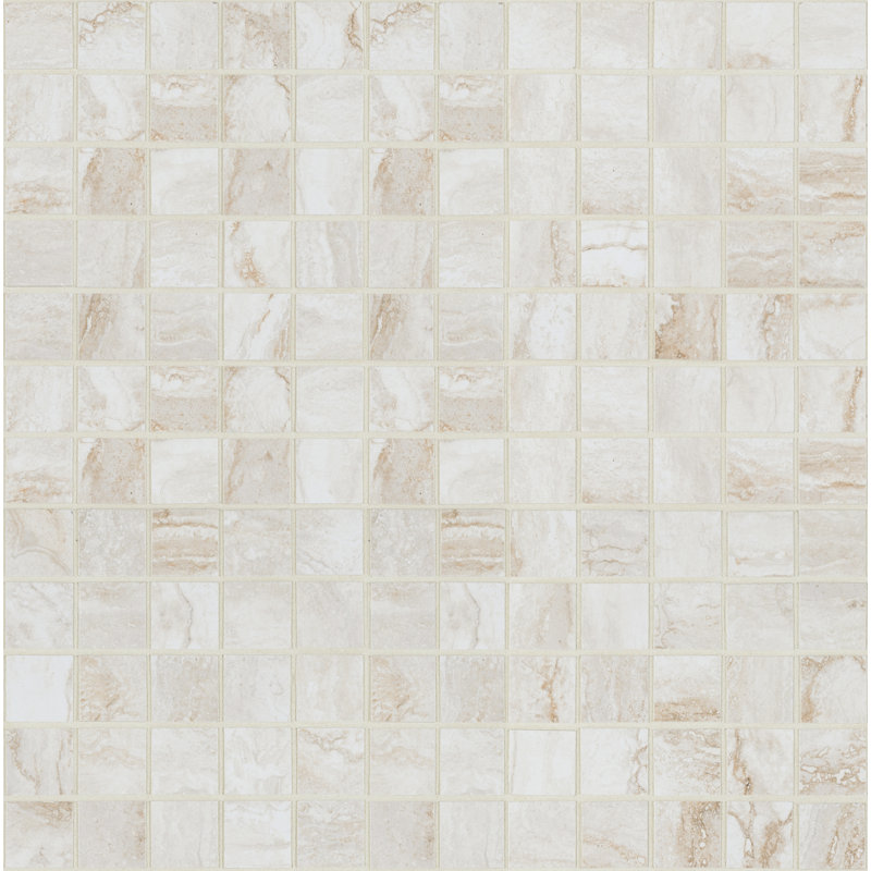 Carreau de mosaïque de plancher et de mur en porcelaine mate 12 po x 12 po Beraldi, Perle Kaui