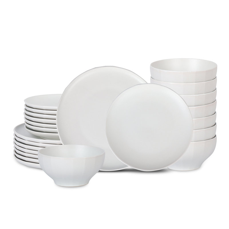 Stone Lain Rio 24-Piece Dinnerware Set Stoneware, Beige