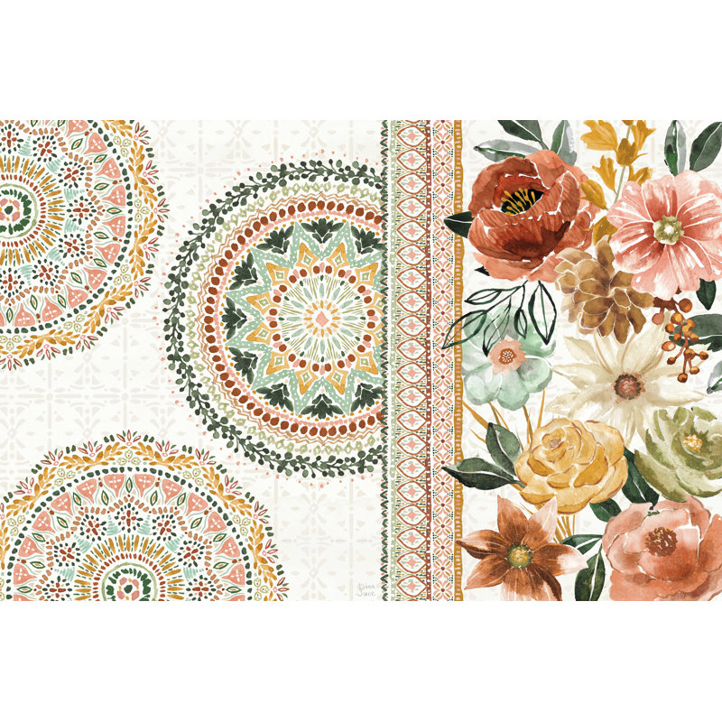 Floral Chic I - peinture sur toile tendue, H 12 po x l 18 po