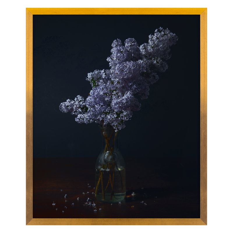Lilac II Print by Kate Woodman, 24" H x 20" W x 1.25" D, Gold