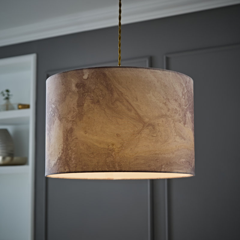 Delrita 23.5cm H Blended Fabric Drum Lamp Shade ( Slip-On ) in Beige