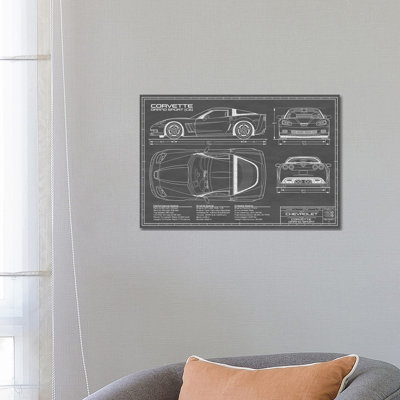" Corvette (C6) Grand Sport Black " by Action Blueprints