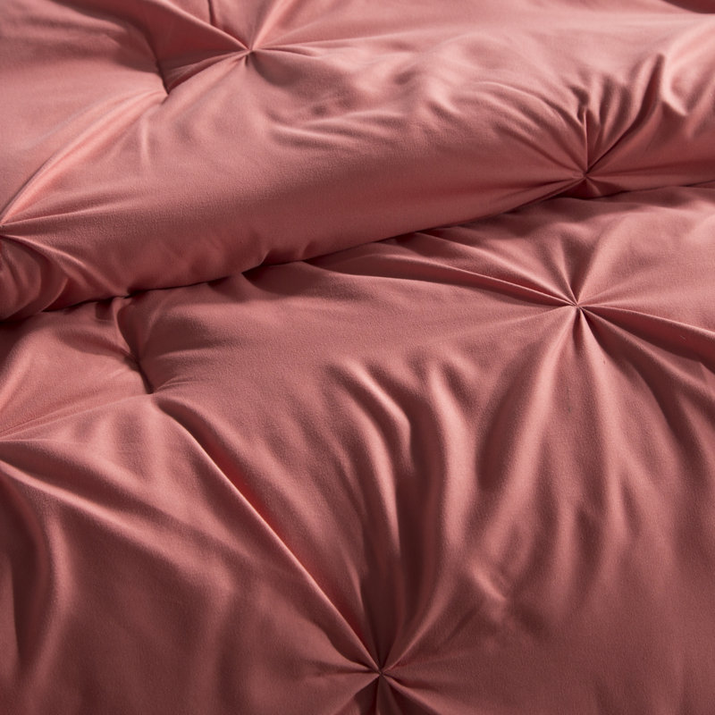 Ensemble d'édredon de 3 pièces en microfibre à nervures Swift Home - couleurs unies et motifs rayés - toutes saisons, durable, facile d'entretien