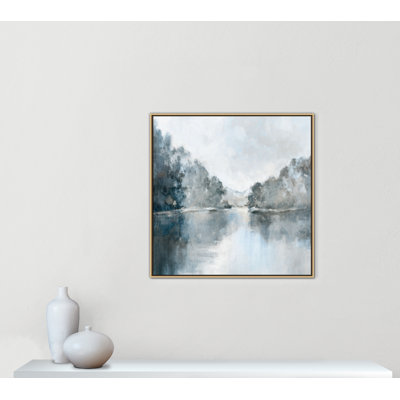 Whispers of the Blue Lake - Square Version Print by Luna Mavis