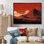 Volcan rouge et gris II - impression