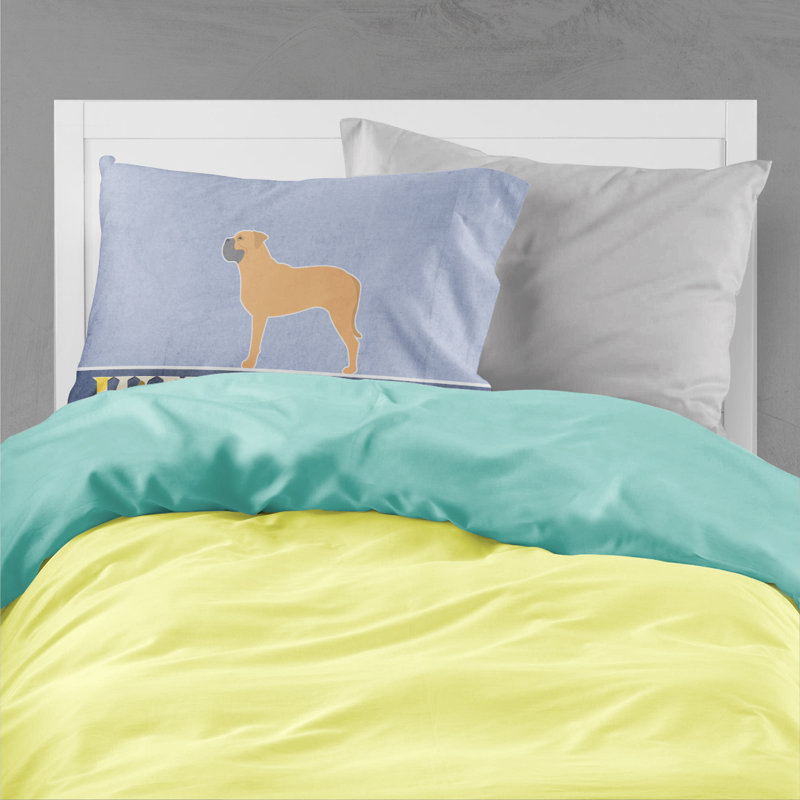 Taie d’oreiller welcome, Bullmastiff brun