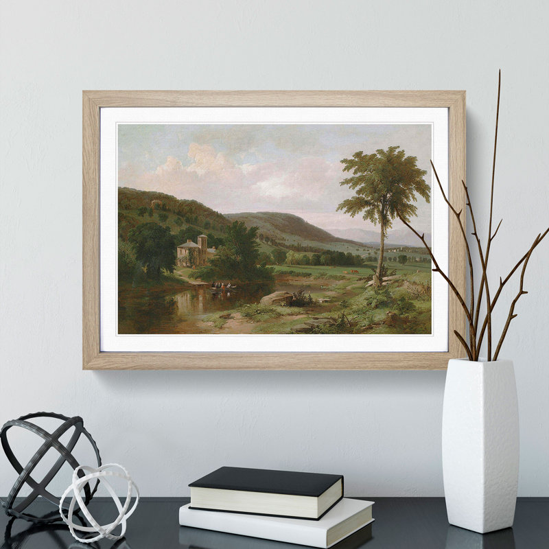 Summer Idyll by Thomas Cole - Picture Frame Painting, 36cm H x 48cm W x 2cm D, Oak Framed