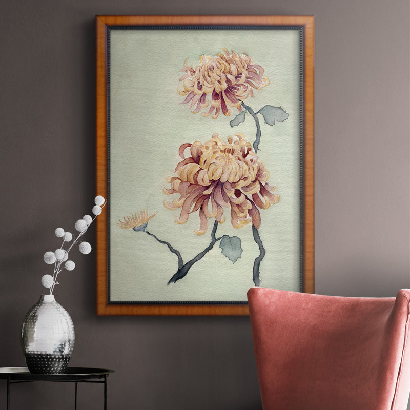 «Chrysanthemum Beauty I», toile encadrée de qualité supérieure, prête à être accrochée, H 27 po x l 18 po