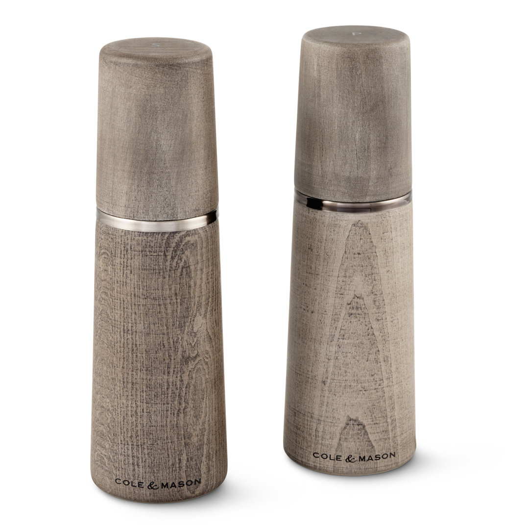 Cole & Mason Marlow Gray Acacia Salt and Pepper Grinder Gift Set Cole & Mason