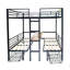 Lit mezzanine double avec ensemble de table transformable en lit superposé double