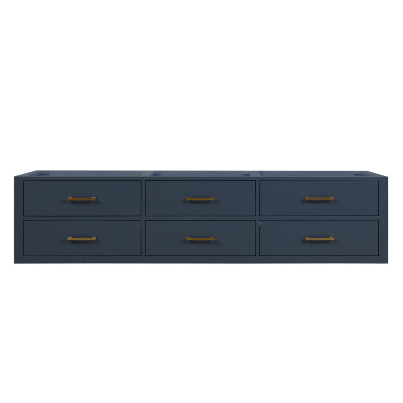 Meuble-lavabo double bleu 80 po X P 22 po D, Bleu