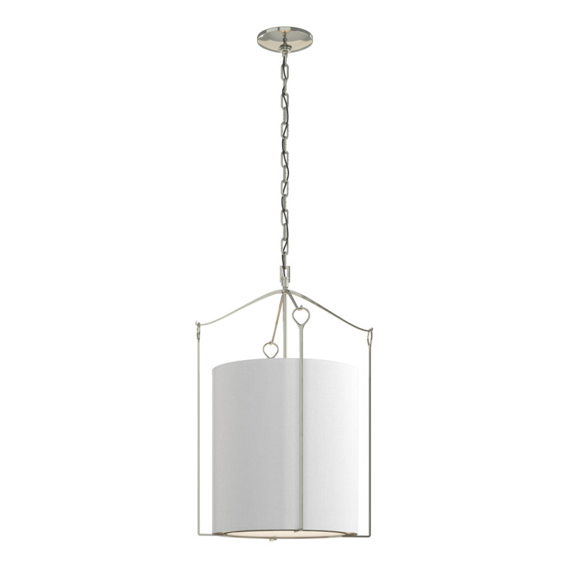 Bow 3 - Light Lantern Cylinder Pendant, Flax, Sterling