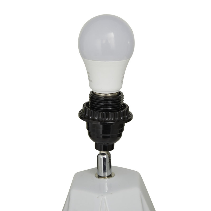 Cosmoliving By Cosmopolitan Modern Ceramic Table Lamp, White