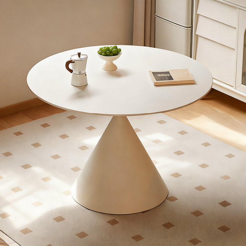 Table de salle à manger blanche, H 29,76 po x L 43,31 po x l 43,31 po