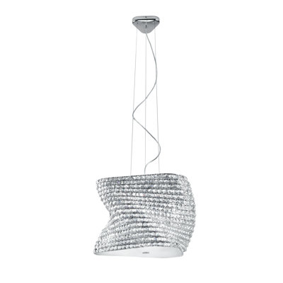 Francesca 9 - Light Chrome Crystal Pendant