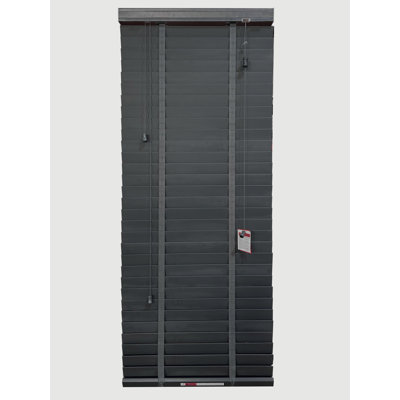 50mm Faux Wood Venetian Blinds with Decorative Tapes, Moisture Resistant & Easy to Clean