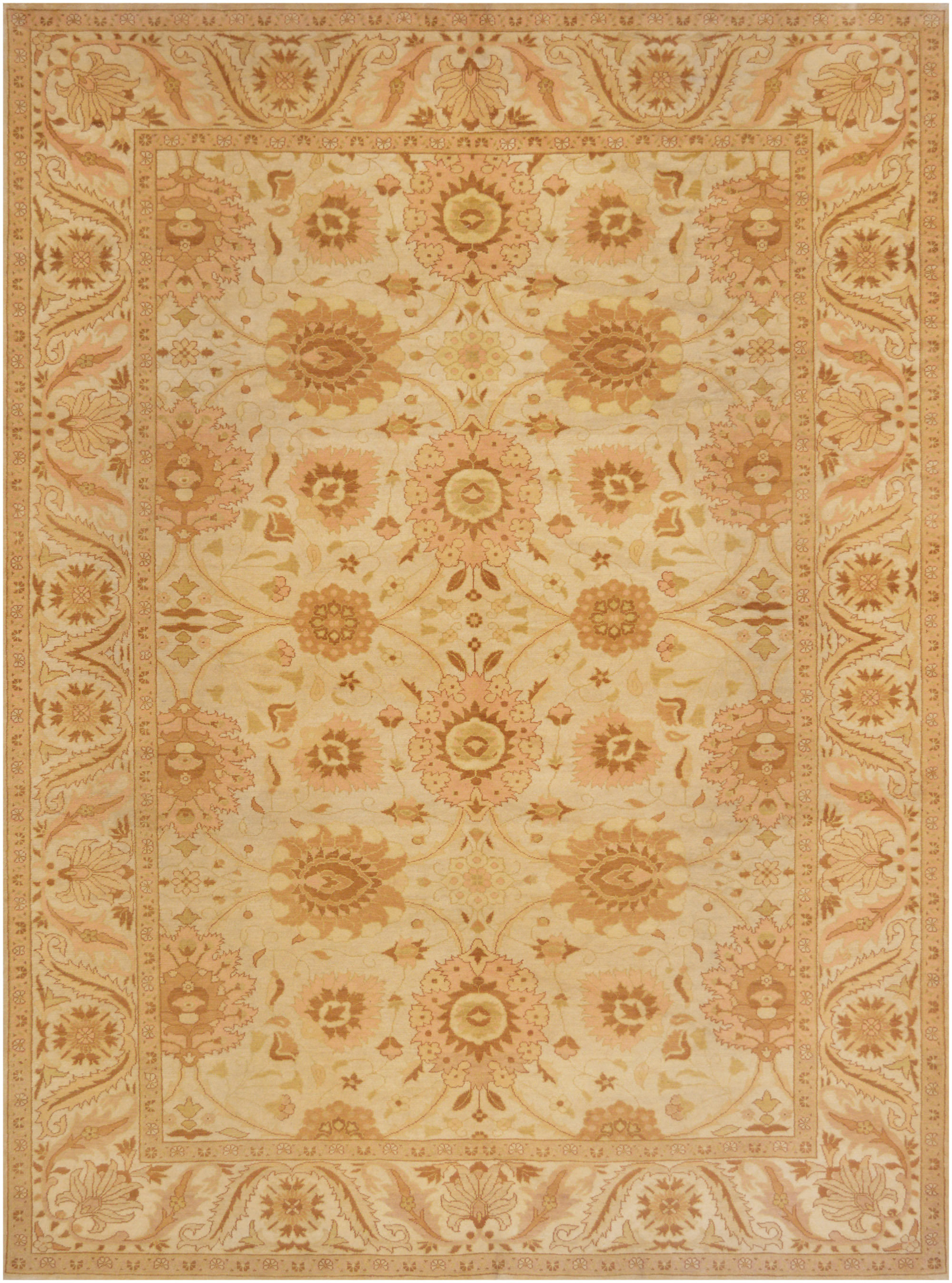 Mansour Agra Hand-Knotted Wool Ivory Rug | Perigold