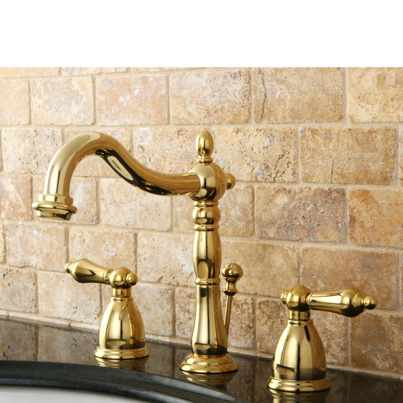 Robinet de salle de bain espacé Kingston, Laiton poli