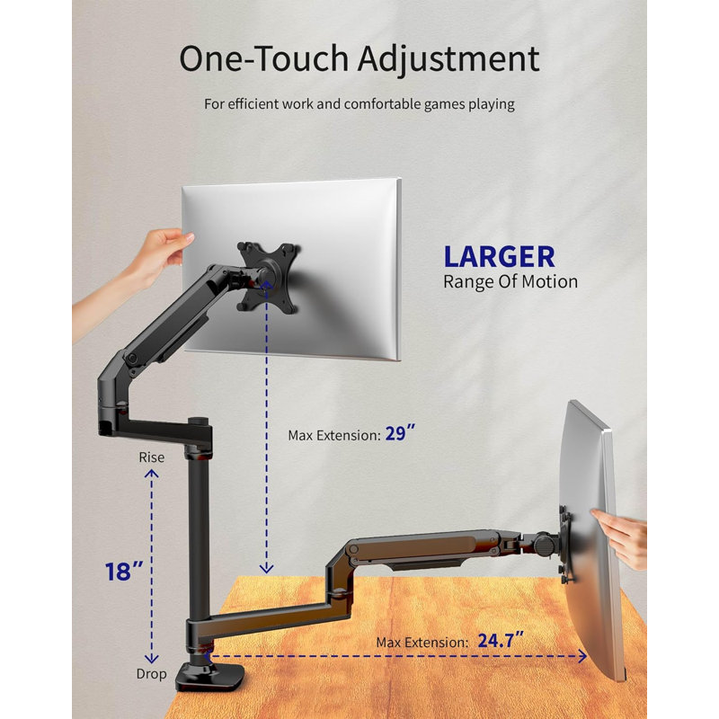 Support double pour écran, supportant des écrans jusqu'à 40 pouces et 25 lb