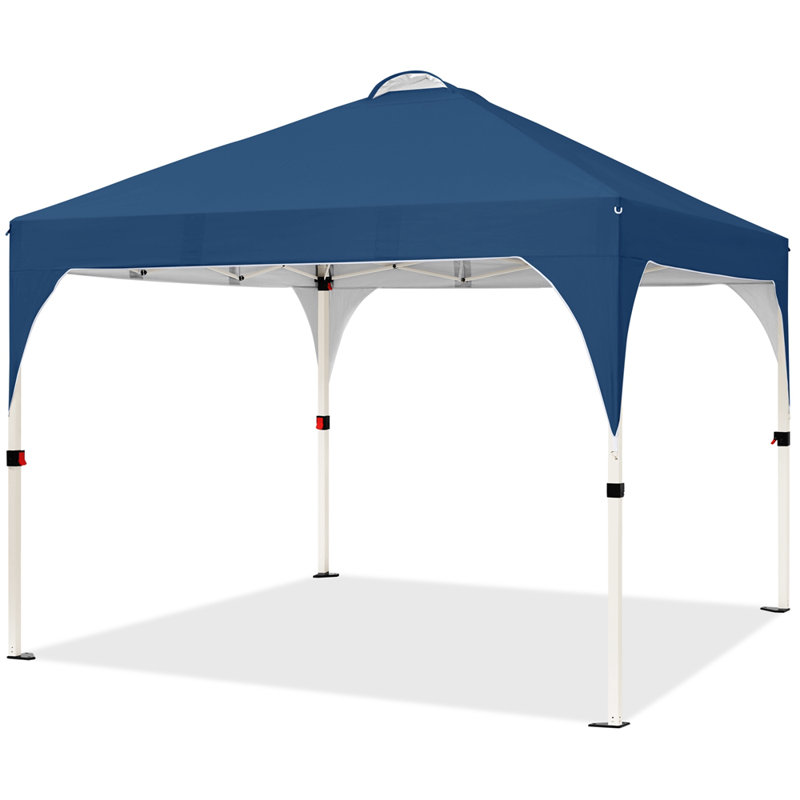 3m x 3m Iron Pop-Up Gazebo, Navy Blue
