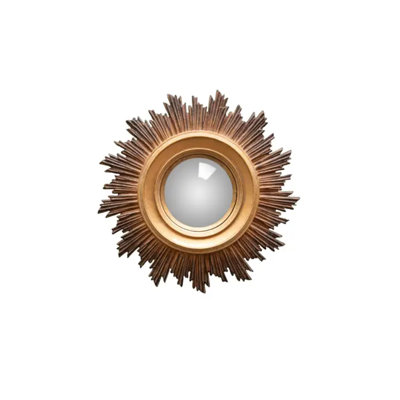 Uxbridge Mini Convex Mirror Ex Voto Sun Gold Framed Accent Mirror