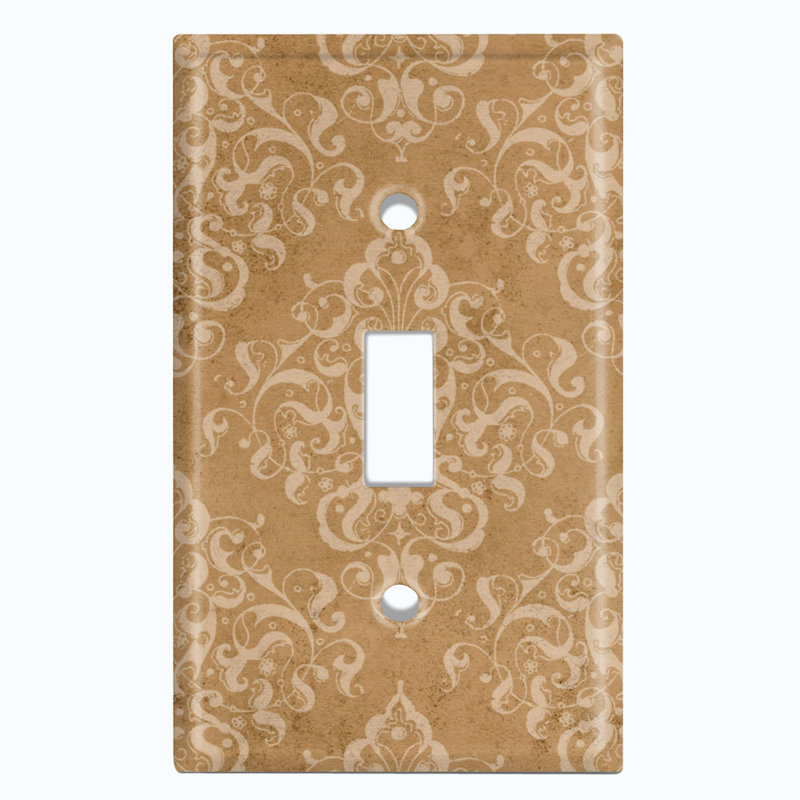 Patterned 1 - Gang Toggle Light Switch Standard Wall Plate