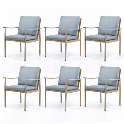 Kashanti 6-Piece Outdoor Dining Chairs with Cushions