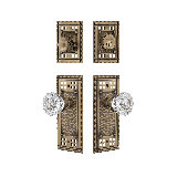 Nostalgic Warehouse Craftsman Entry Set with Crystal Knob