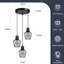 Presslie 3 - Light Matte Black Geometric Pendant