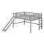 Lit mezzanine en bois massif avec glissade et échelle-582495824