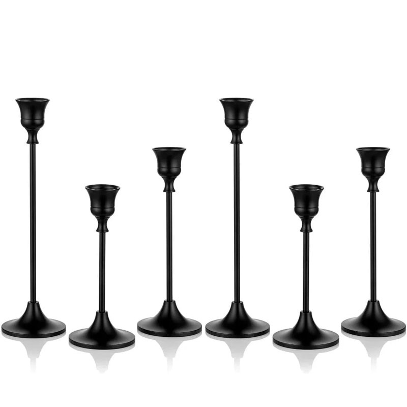 Black Taper Candle Holders